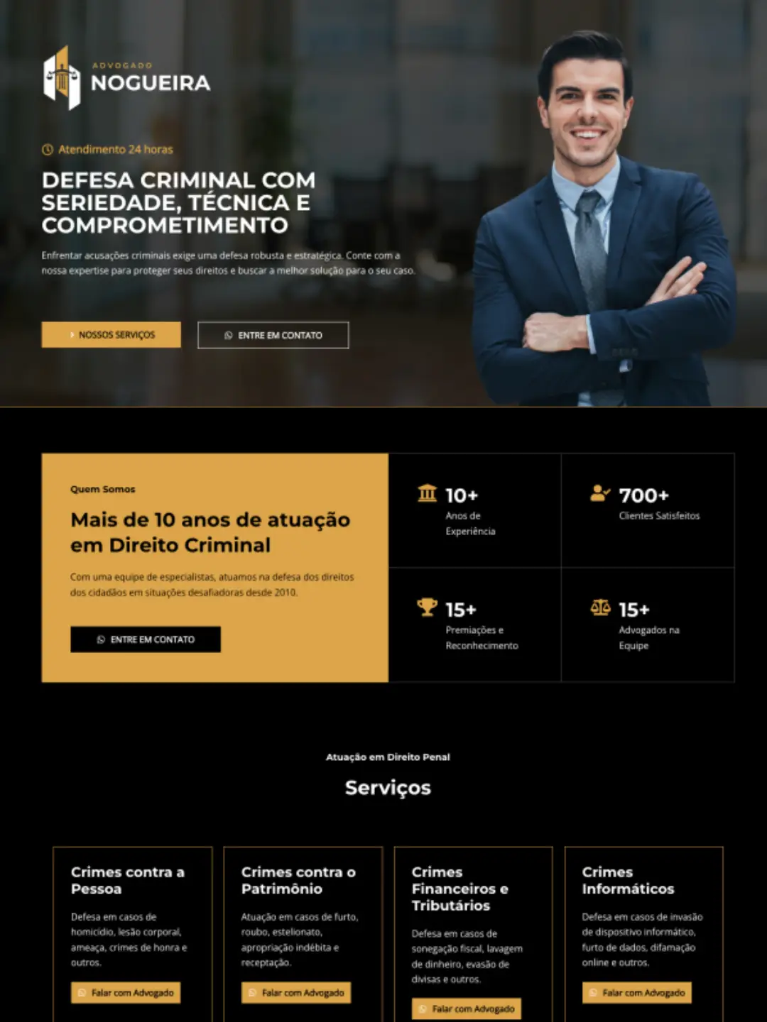 landing page direito criminal