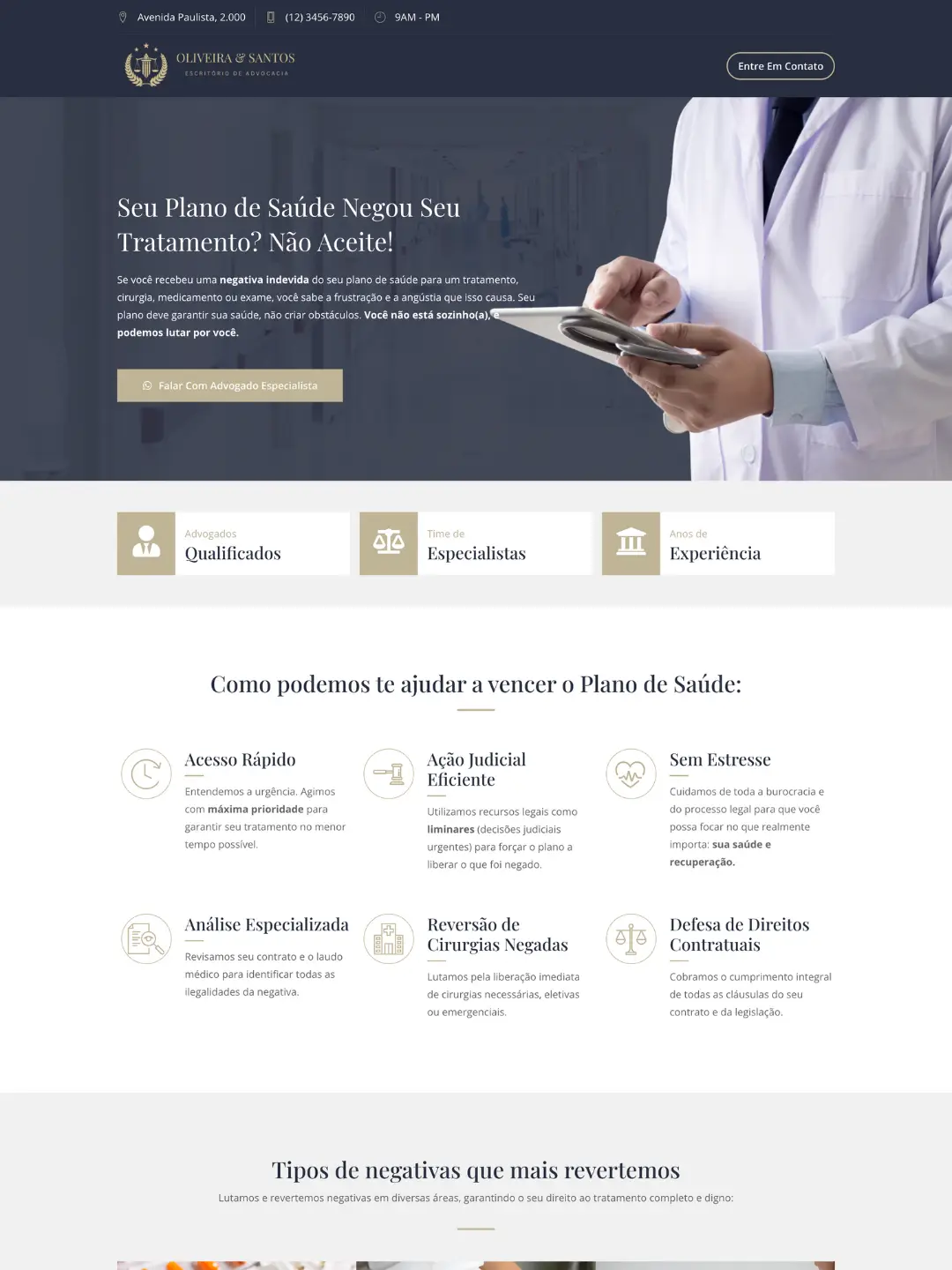 Landing Page Direito da Saude